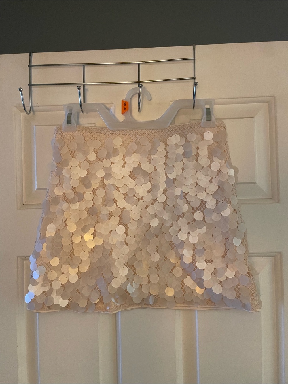 Missguided Champagne Sequin Mini Skirt